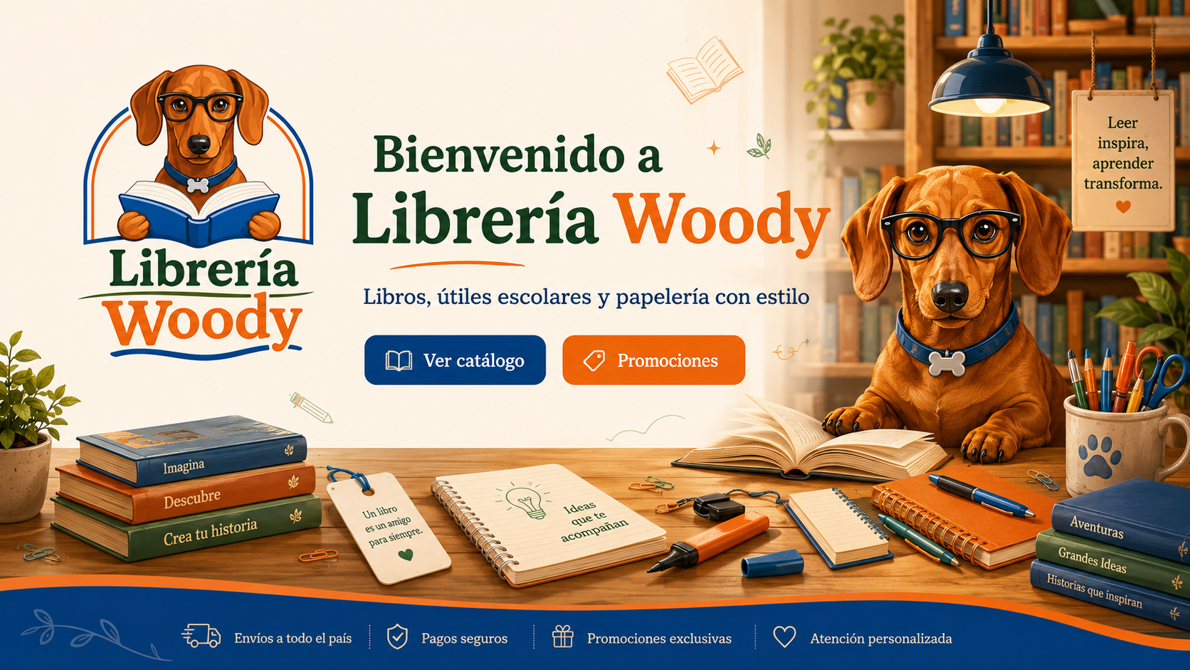 Bienvenido a Librería Woody - Libros, útiles escolares y papelería con estilo